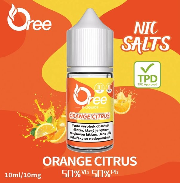 Levně OREE Salt - Orange Citrus (Pomeranč) 10ml 10mg