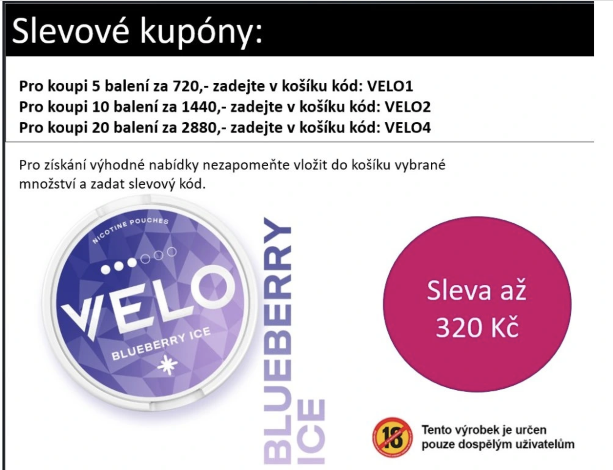 VELO Blueberry Ice - 8 mg