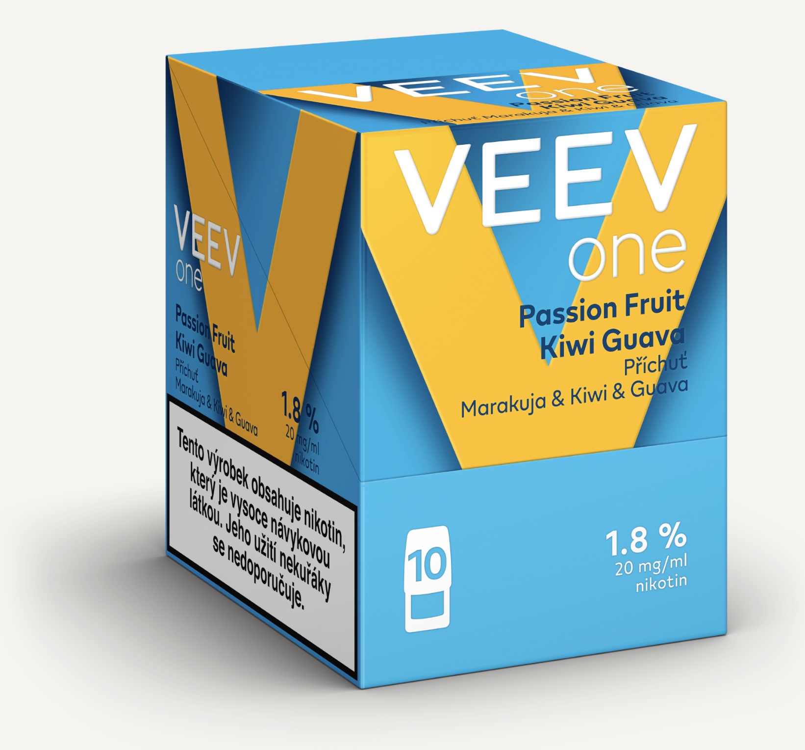 VEEV ONE náplň Passion Fruit, Kiwi, Guava 20mg - 10ks (karton) Marakuja, kiwi, guava