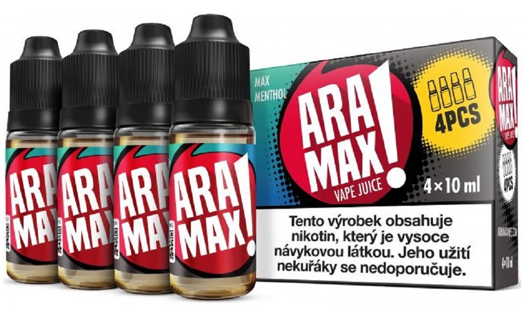e-liquid ARAMAX Max Menthol 4x10ml Obsah nikotinu: 12 mg