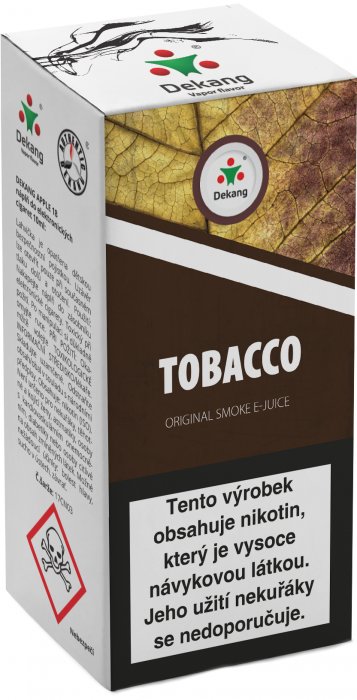 e-liquid Dekang TOBACCO (Tabák), 10ml Obsah nikotinu: 0 mg