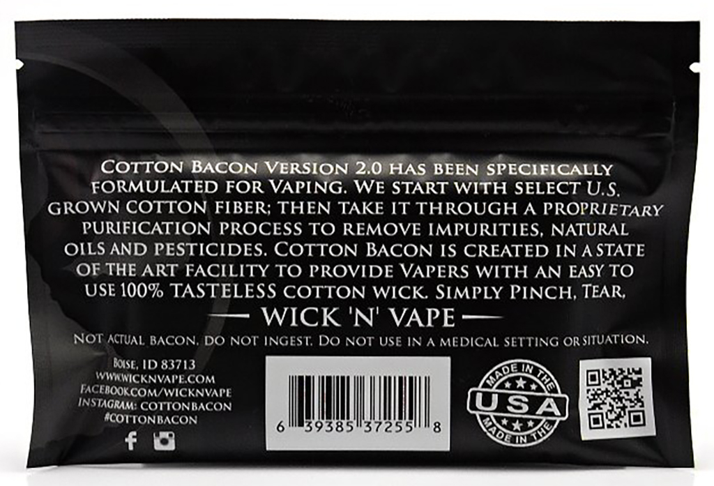 Wick n Vape VAPE Uk Cotton Bacon V2 mini balení