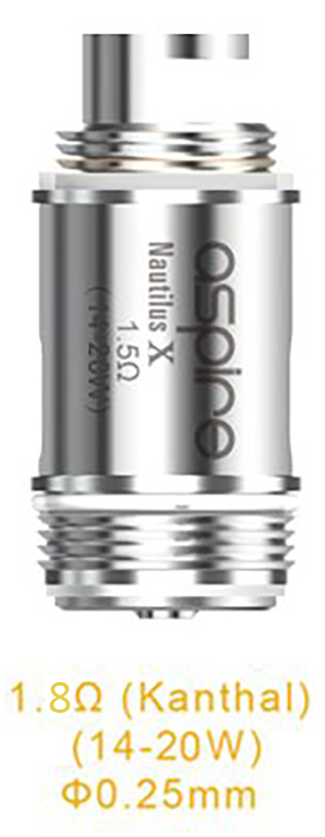 ASPIRE NAUTILUS X ŽHAVÍCÍ HLAVA S ODPOREM 1,5 A 1,8 OHM Odpor: 1,5 Ohm