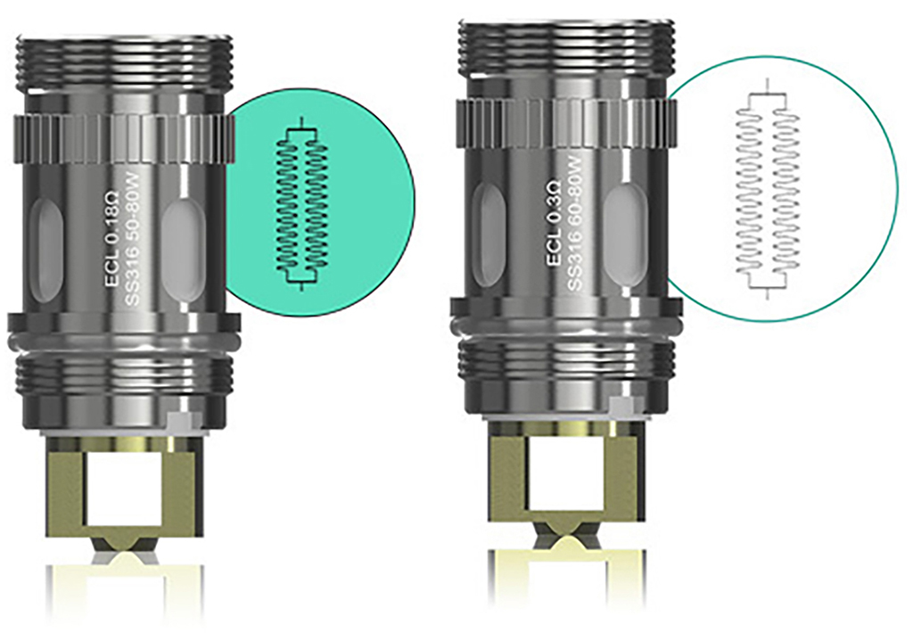 iSmoka-Eleaf Eleaf ECL pro modely iJust / Mělo nerez 0,3 ohm a 0,18ohm Odpor: 0,18 Ohm