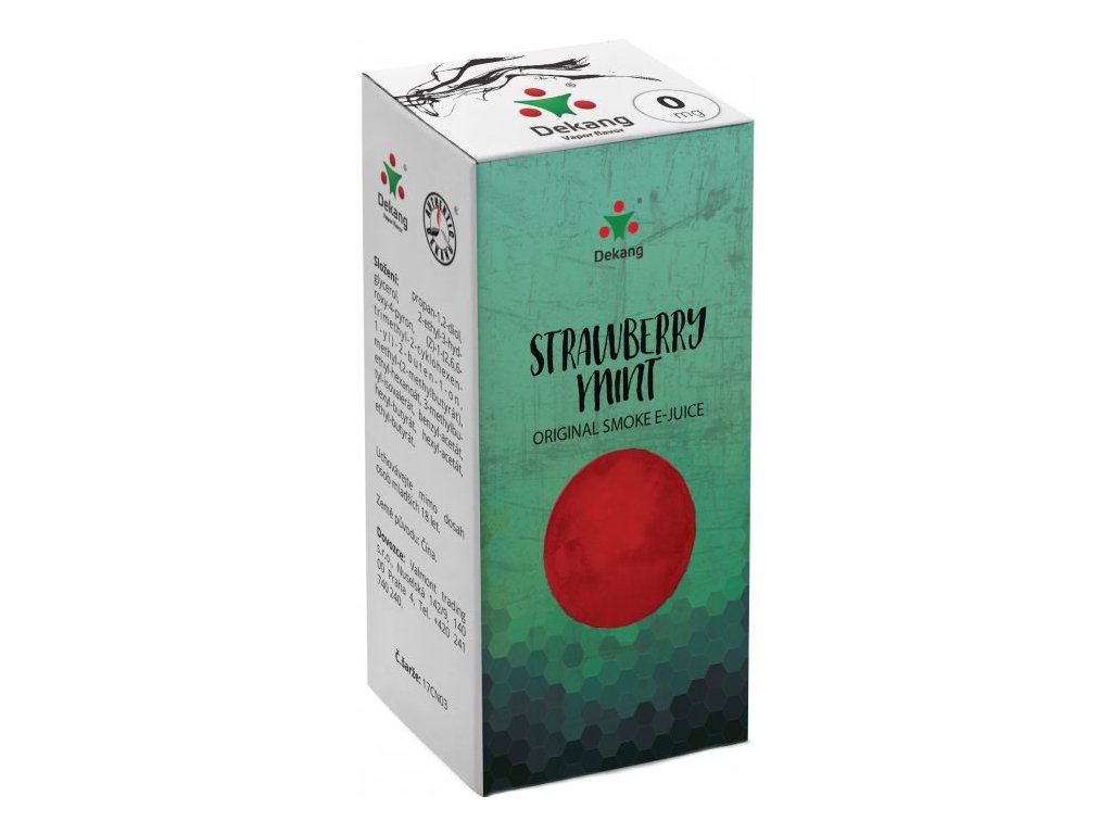 e-liquid Dekang Strawberry Mint (Jahoda s mátou) 10ml Obsah nikotinu: 11 mg