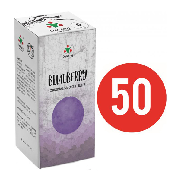 E-liquid Dekang Fifty Blueberry, 10ml Obsah nikotinu: 11 mg