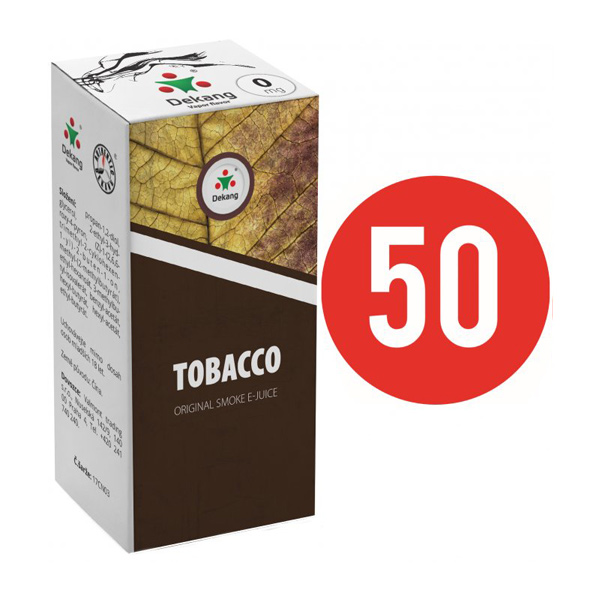 E-liquid Dekang Fifty Tobacco, 10ml Obsah nikotinu: 0 mg