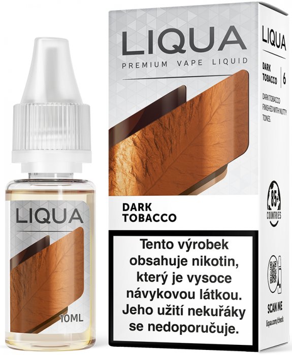 e-liquid LIQUA Elements Dark Tobacco (Sušený tabák Burley) 10ml Obsah nikotinu: 12 mg