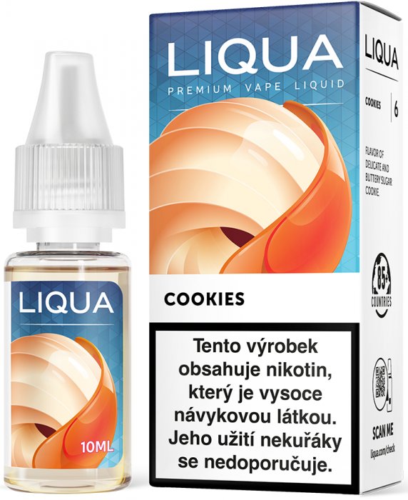 e-liquid LIQUA Elements Cookies (Jemná máslová sušenka) 10ml Obsah nikotinu: 18 mg