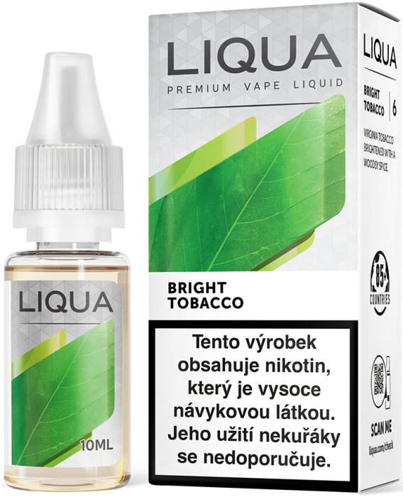 e-liquid LIQUA Elements Bright Tobacco (Virginská tabáková směs) 10ml Obsah nikotinu: 0 mg