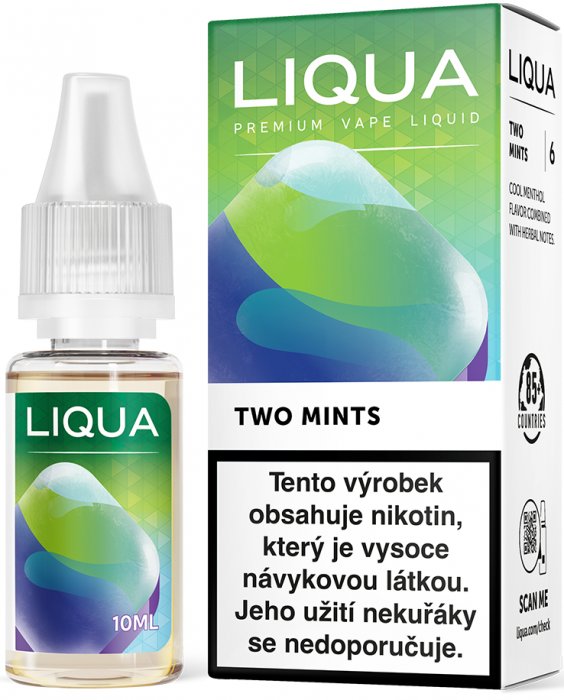e-liquid LIQUA Elements Two Mints (Mentol a máta) 10ml Obsah nikotinu: 0 mg