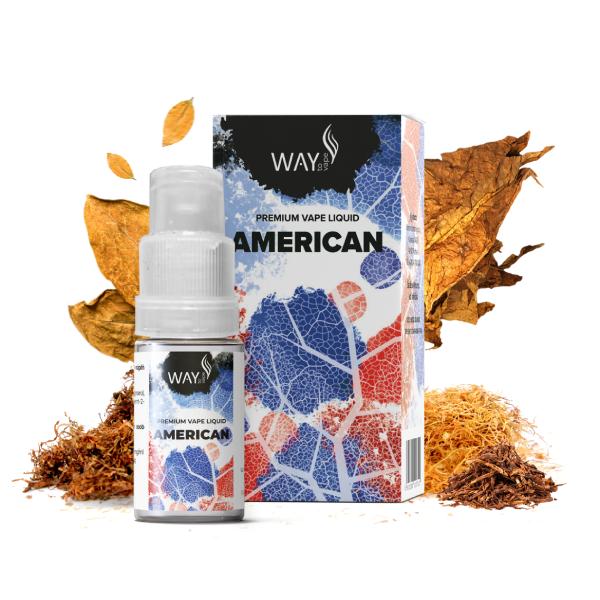 E-liquid Way To Vape American 10ml Obsah nikotinu: 0mg Virginský tabák