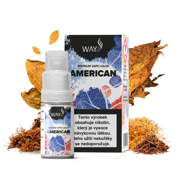 E-liquid Way To Vape American 10ml Obsah nikotinu: 0mg Virginský tabák