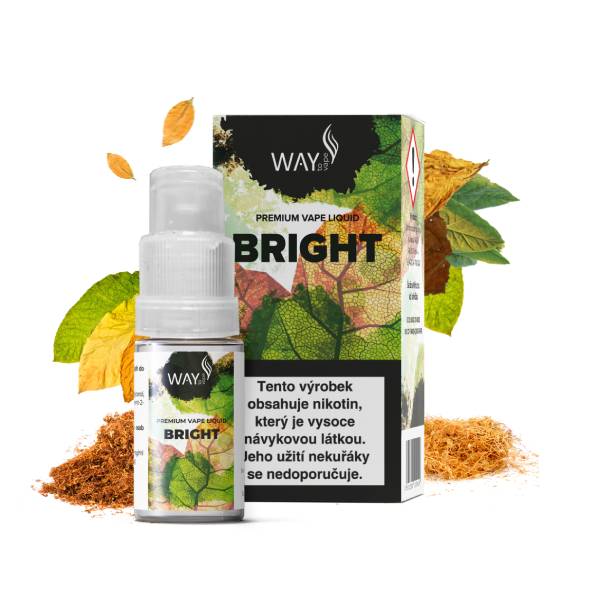 E-liquid Way To Vape Bright 10ml Obsah nikotinu: 0mg Světlý tabák