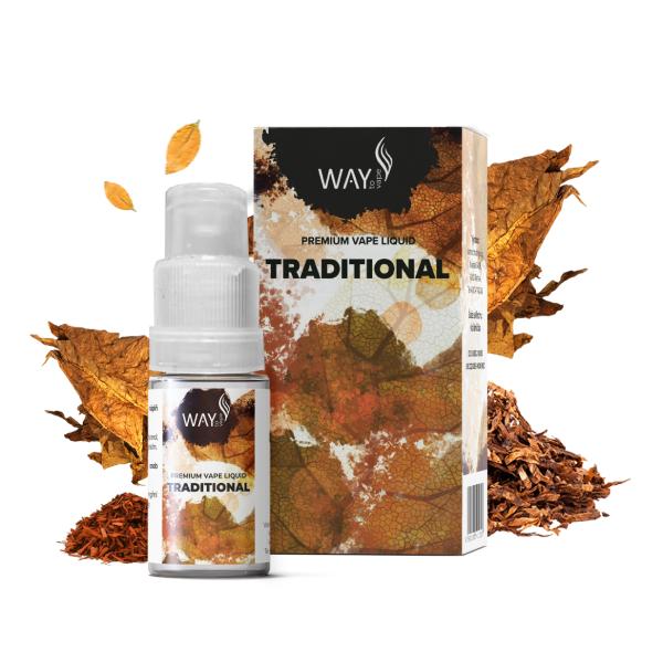 E-liquid Way To Vape Traditional 10ml Obsah nikotinu: 0mg Tradiční tabák