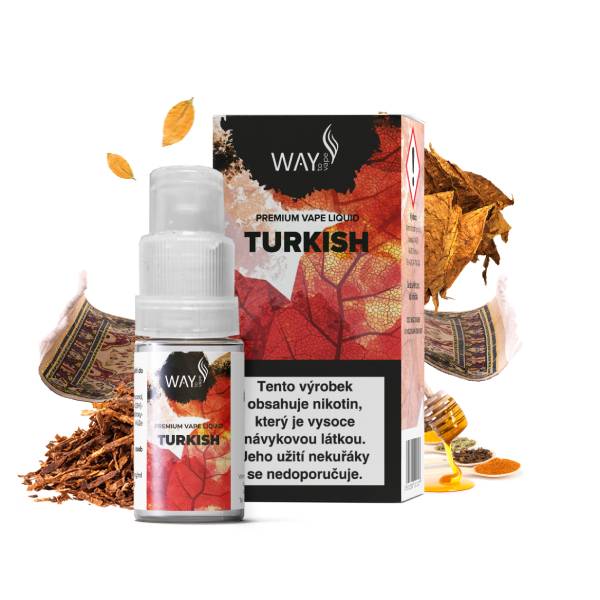 E-liquid Way To Vape Turkish 10ml Obsah nikotinu: 0mg Turecký tabák