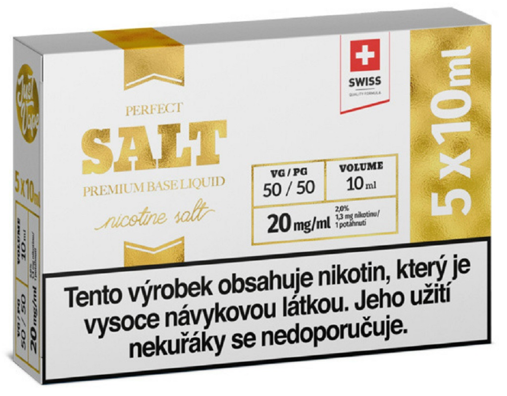 Nikotinová báze JustVape MTL Salt (50/50): 5x10ml / 20mg