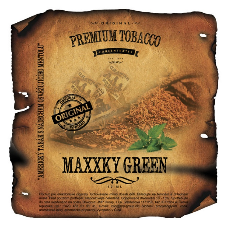 Příchuť Premium Tobacco MaXXky Green 10ml