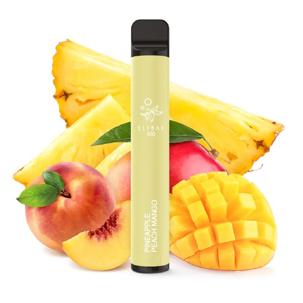 ELF BAR 600 jednorázová e-cigareta Pineapple Peach Mango