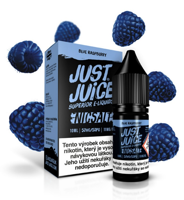E-liquid Just Juice Salt Blue Raspberry (Modrá malina) 10ml Obsah nikotinu: 11mg