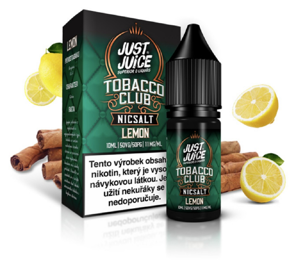 E-liquid Just Juice Salt Tobacco Lemon (Tabák s citronem) 10ml Obsah nikotinu: 11mg
