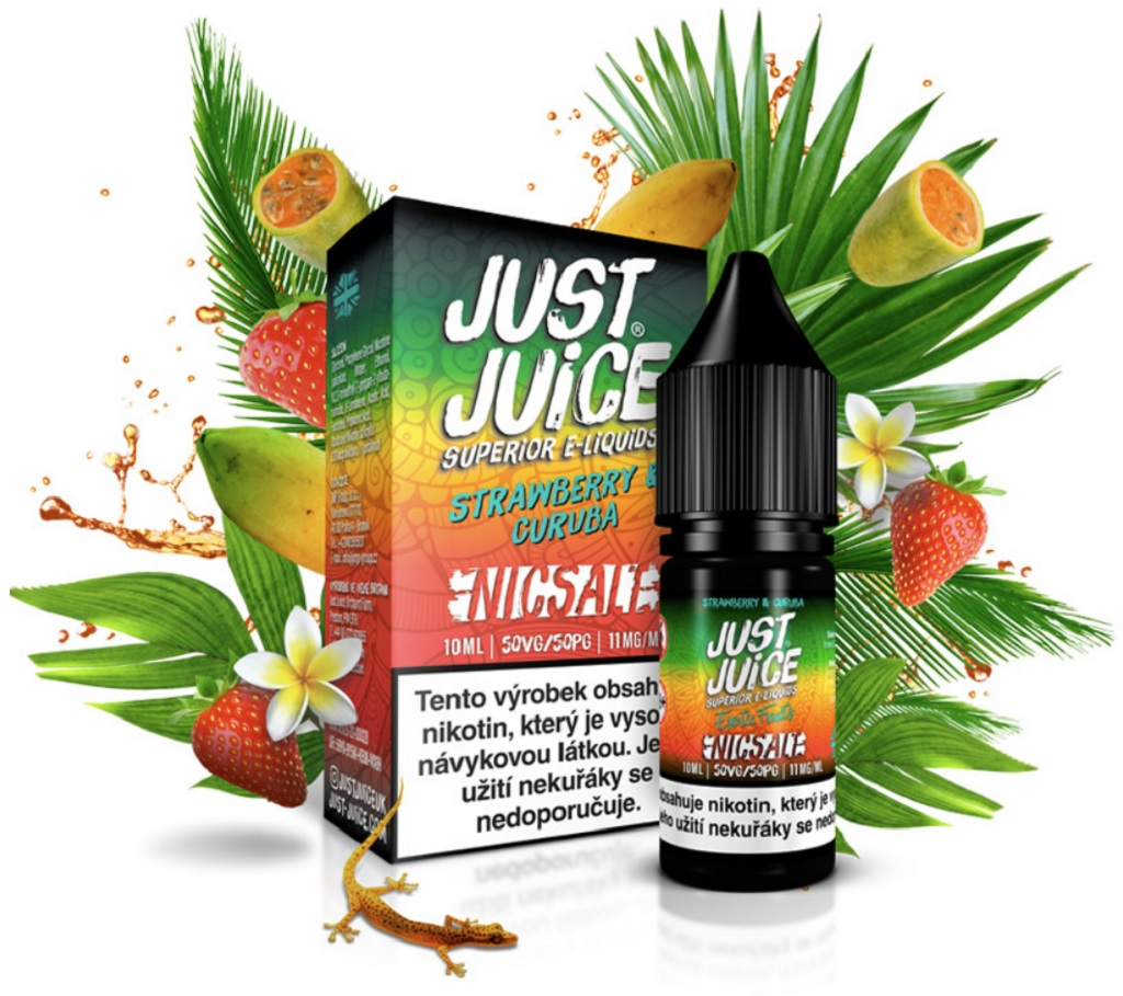 E-liquid Just Juice Salt Strawberry & Curuba (Jahoda & curuba) 10ml Obsah nikotinu: 11mg
