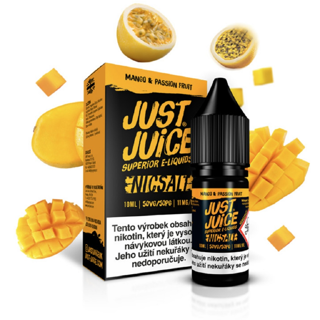 E-liquid Just Juice Salt Mango & Passion Fruit (Mango & marakuja) 10ml Obsah nikotinu: 11mg
