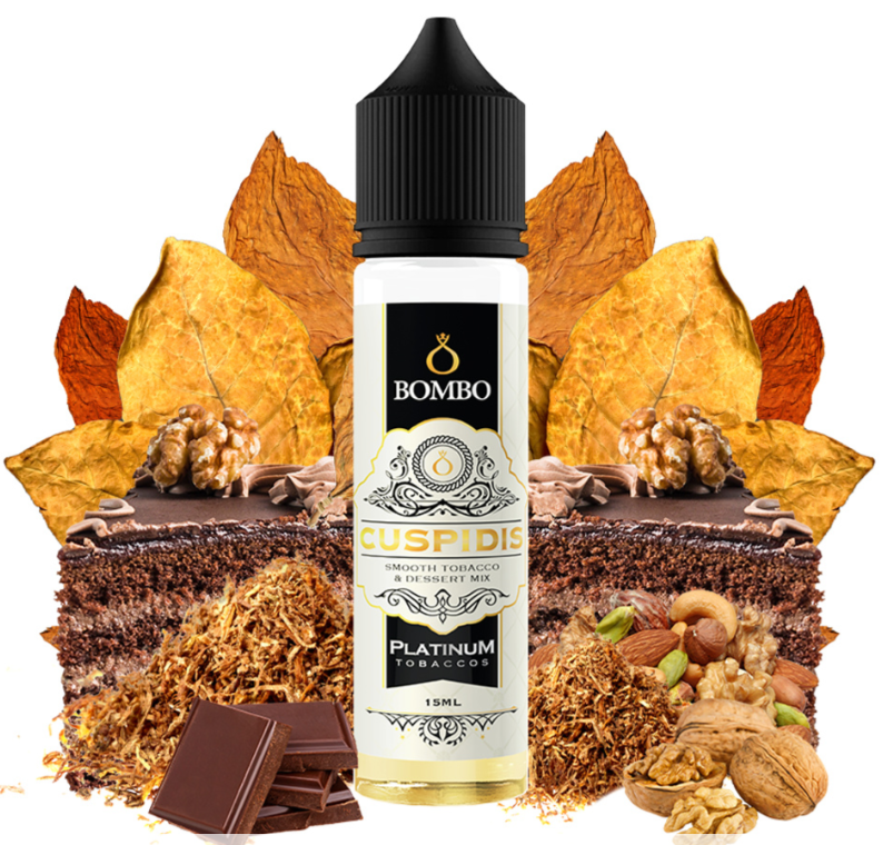 Příchuť Bombo Platinum Tobaccos S&V: Cuspidis (Světlý tabák s čokoládou a oříšky) 15ml