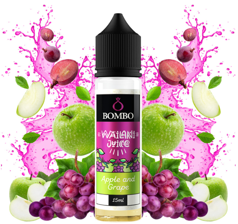 Příchuť Bombo Wailani Juice S&V: Apple & Grape (Jablko a hroznové víno) 15ml