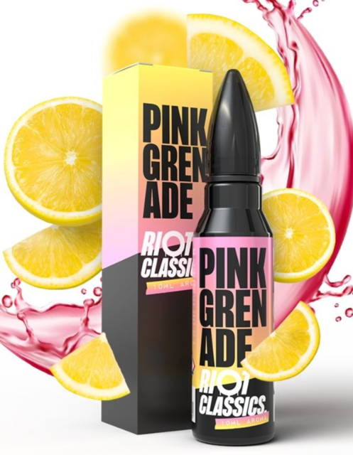 Příchuť Riot Squad Shake & Vape: Pink Grenade (Citronovo-jahodová limonáda) 10ml