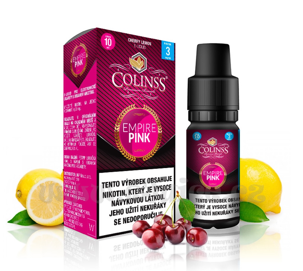 E-liquid Colinss Empire Pink (Třešeň a citron) 10ml Nikotin: 3 mg Třešeň a citron