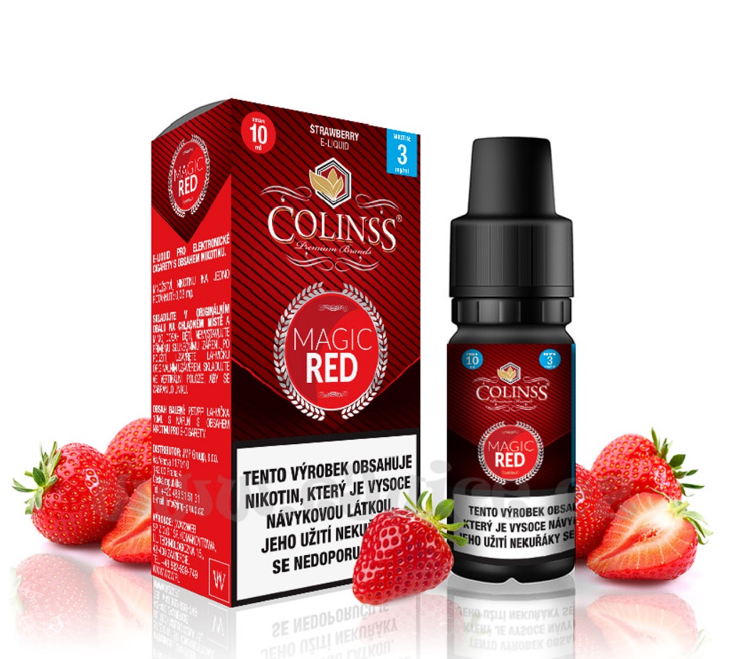 E-liquid Colinss Magic Red (Jahodová směs) 10ml Nikotin: 6 mg Jahodová směs
