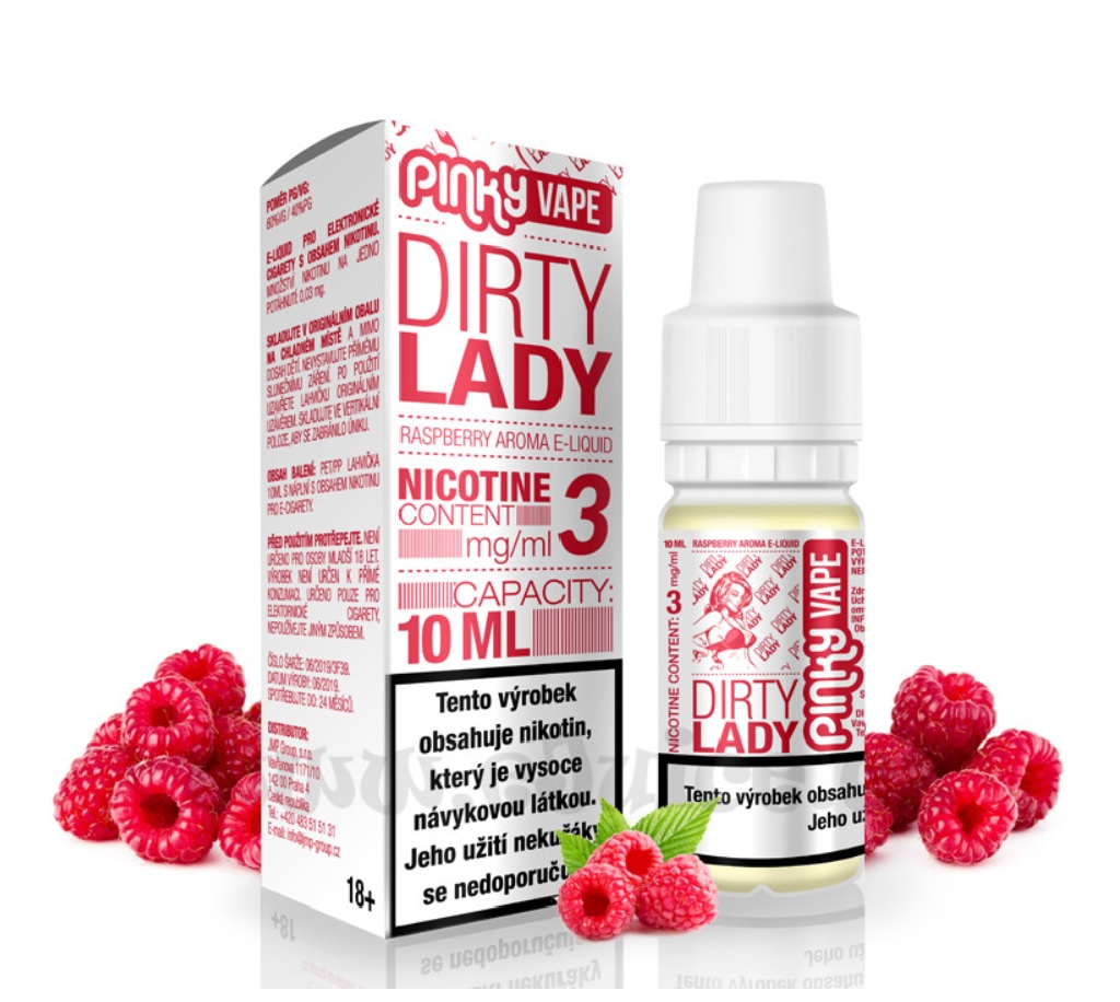 E-liquid Pinky Vape Dirty Lady (Malina) 10ml Nikotin: 0 mg
