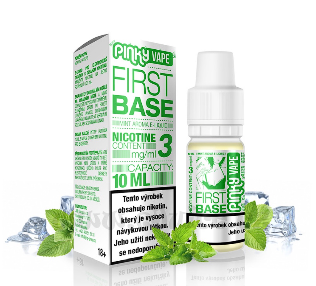 E-liquid Pinky Vape First Base (Sladká máta) 10ml Nikotin: 0 mg