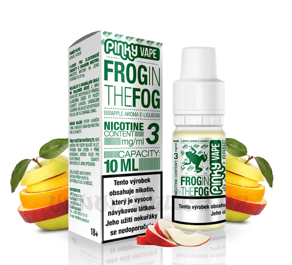 E-liquid Pinky Vape Frog in the Fog (Jablko) 10ml Nikotin: 3 mg