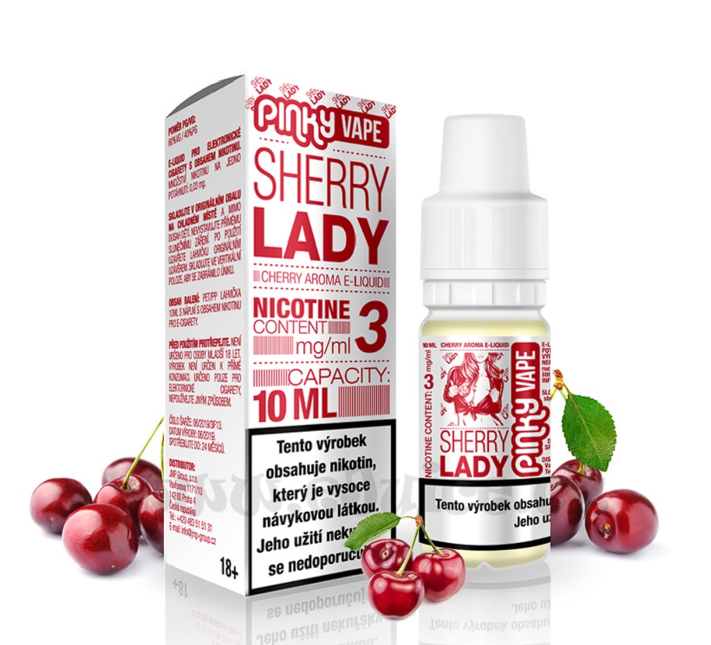 E-liquid Pinky Vape Sherry Lady (Višeň) 10ml Nikotin: 18 mg