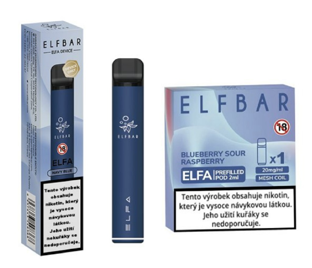 Levně ELF BAR ELFA POD Starter Kit - Blueberry Sour Raspberry Borůvka a malina