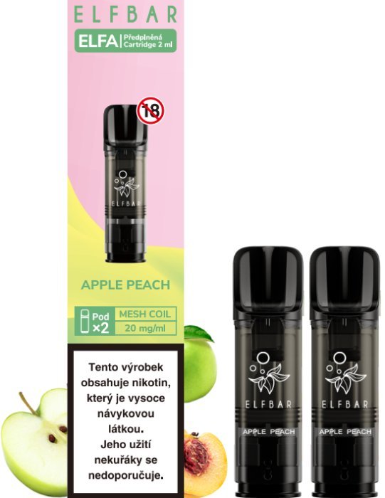 ELF BAR ELFA POD náplň Apple Peach 20mg 2ks Jablko a broskev