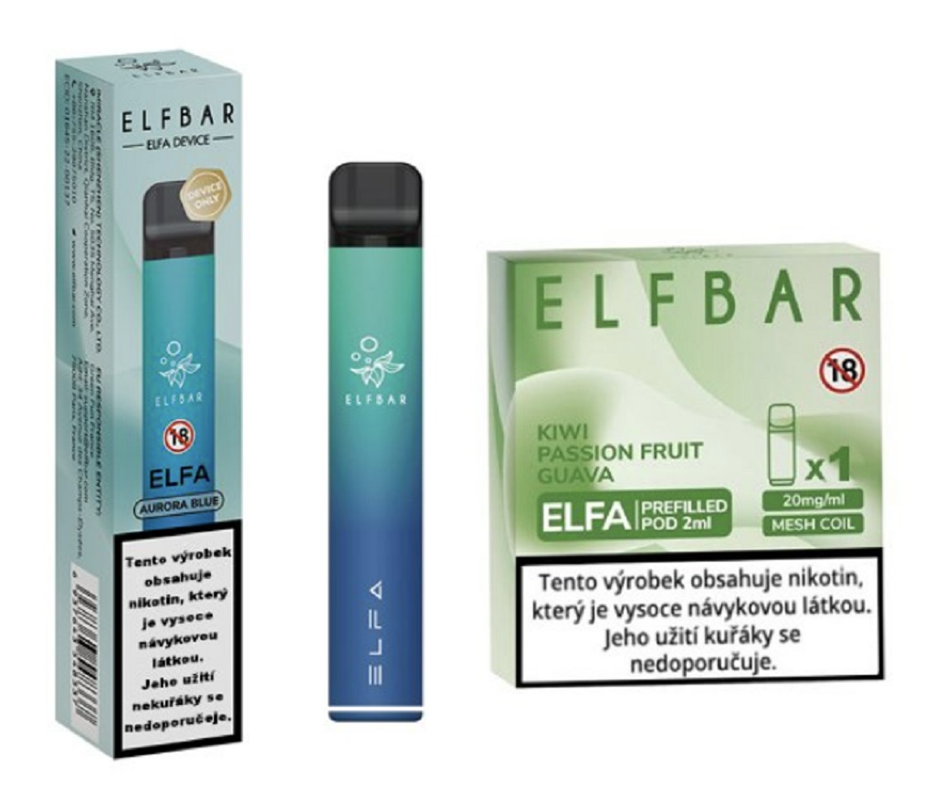 ELF BAR ELFA POD Starter Kit - Kiwi Passion Fruit Guava Kiwi, marakuja, guava