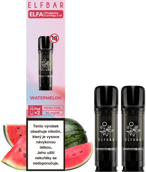ELF BAR ELFA POD náplň Watermelon 20mg 2ks Vodní meloun