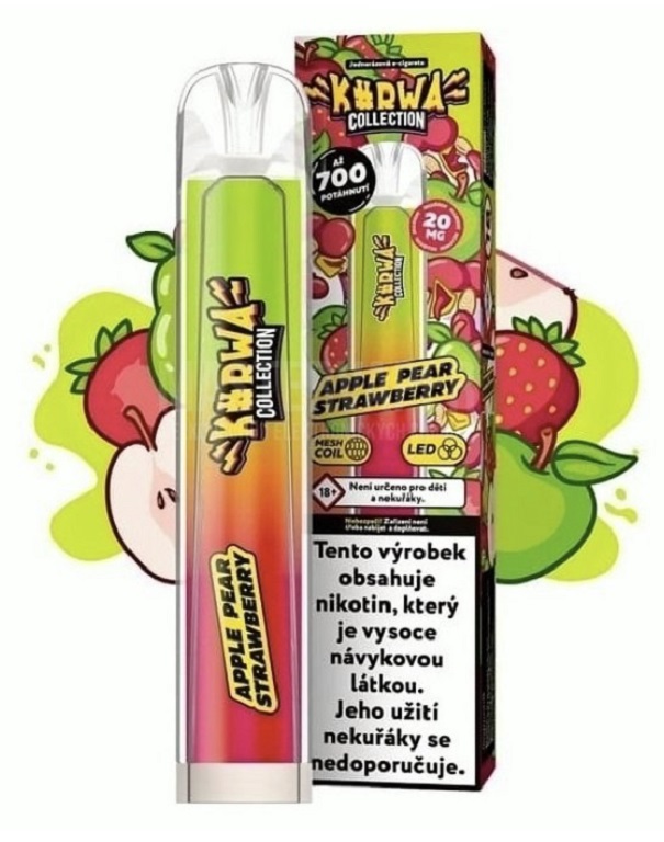 Kurwa Collection jednorázová ecigareta - 20mg - Apple Pear Strawberry