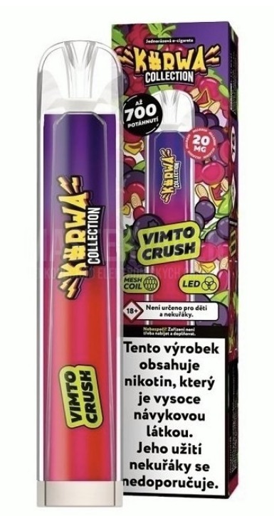 Kurwa Collection jednorázová ecigareta – 20mg – Vimto Crush