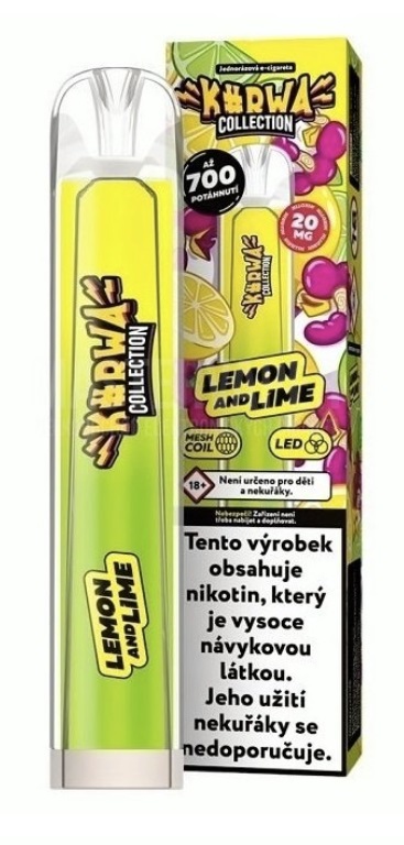 Kurwa Collection jednorázová ecigareta – 20mg – Lemon and Lime