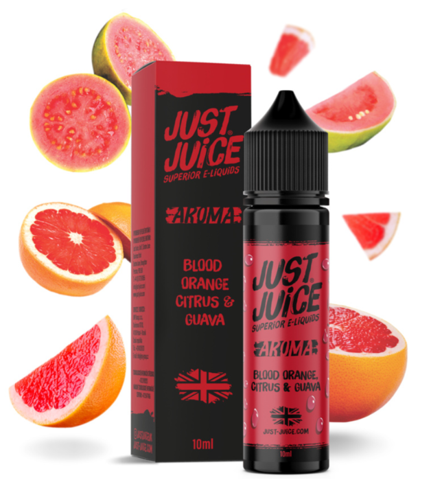 Příchuť Just Juice S&V: Blood Orange, Citrus & Guava (Červený pomeranč, citron a guava) 10ml