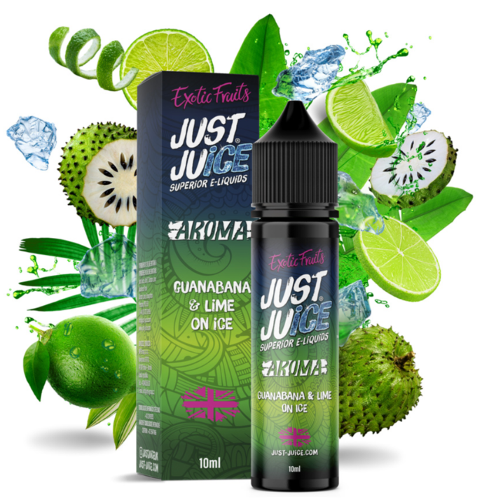 Příchuť Just Juice S&V: Guanabana & Lime on Ice (Ledová limetka s graviolou) 10ml
