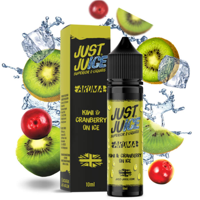 Příchuť Just Juice S&V: Kiwi & Cranberry On Ice (Ledové kiwi & brusinka) 10ml