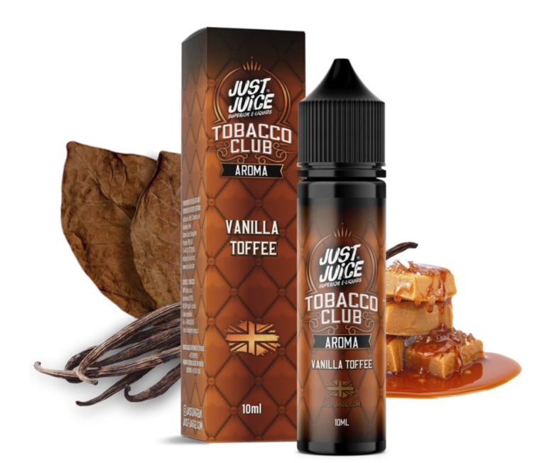 Příchuť Just Juice S&V: Tobacco Vanilla Toffee (Tabák s vanilkou a karamelem) 10ml