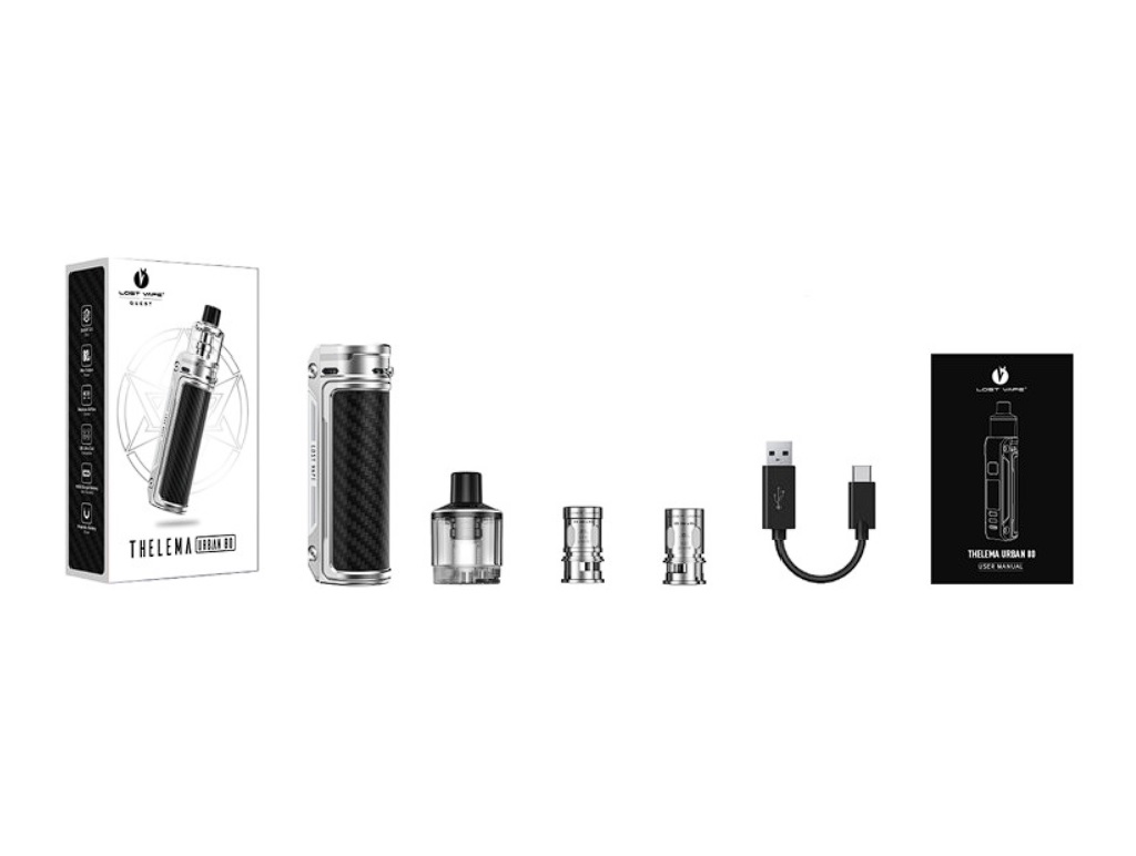 Lost Vape Thelema Urban 80 Pod Kit Barva: Black Carbon Fiber (obrázek 13)