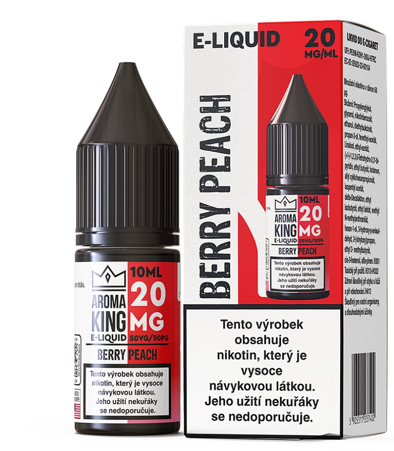 E-liquid Aroma King Salt - Berry Peach (Lesní plody a broskev) 10ml 20mg Lesní plody a broskev