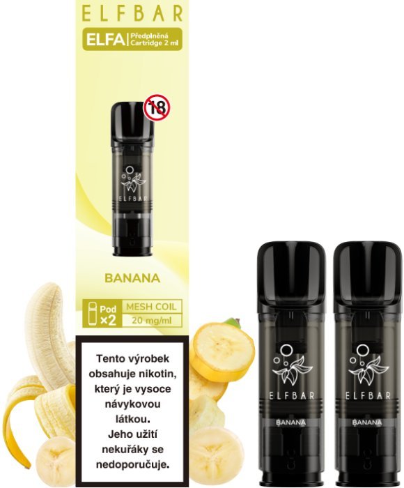 ELF BAR ELFA POD náplň Banana 20mg 2ks Banán